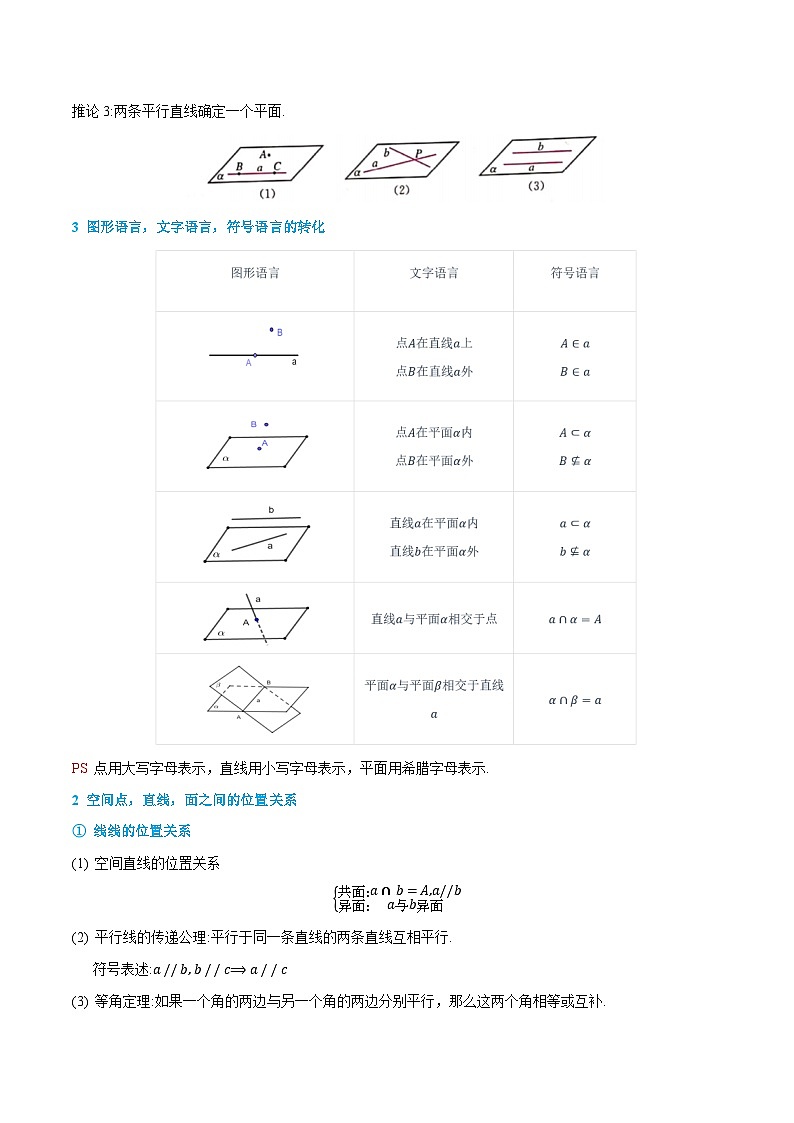 2024年高中数学(必修第二册)精品讲义8.4平面与空间点、直线、面之间的位置关系(学生版+解析)第2页