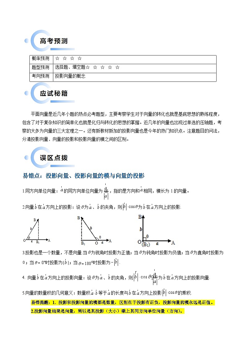 通关秘籍02 平面向量（易错题+三大题型）（解析版）-备战2024年高考数学抢分秘籍（新高考专用）第2页