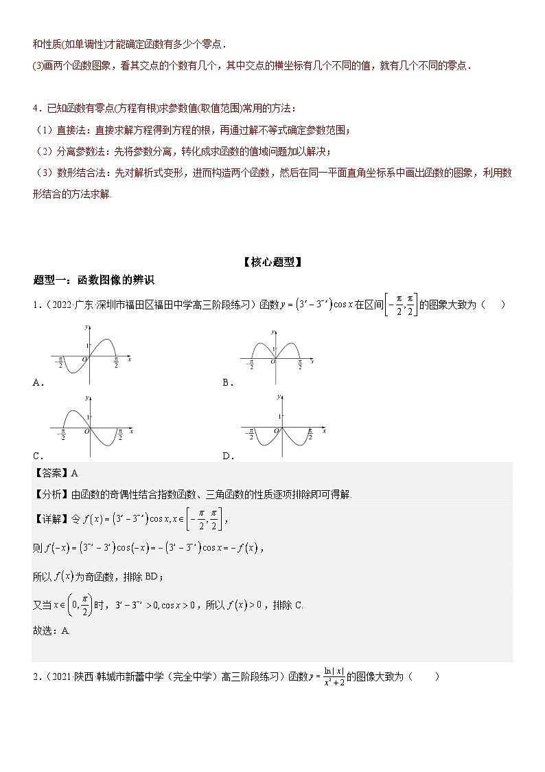 解密06讲：函数图像、方程与零点（解析版）第3页