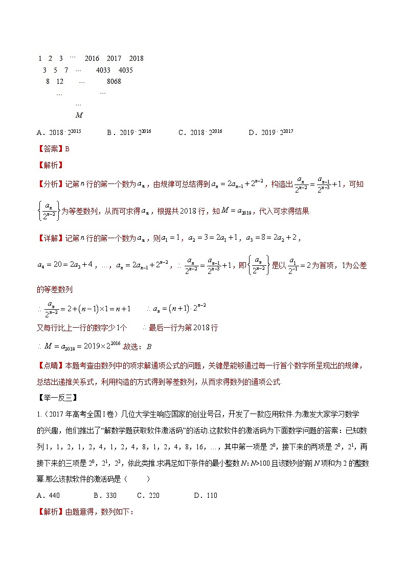 专题3.1 复杂数列的通项公式求解问题-【玩转压轴】突破高考数学选择和填空题精讲02