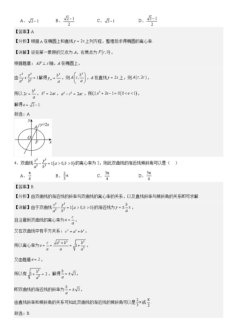 第三章《圆锥曲线》同步单元必刷卷（基础卷）（解析版）第2页