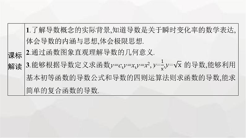 新教材(广西专版)高考数学一轮复习第四章一元函数的导数及其应用第一节导数的概念、几何意义及运算课件第3页