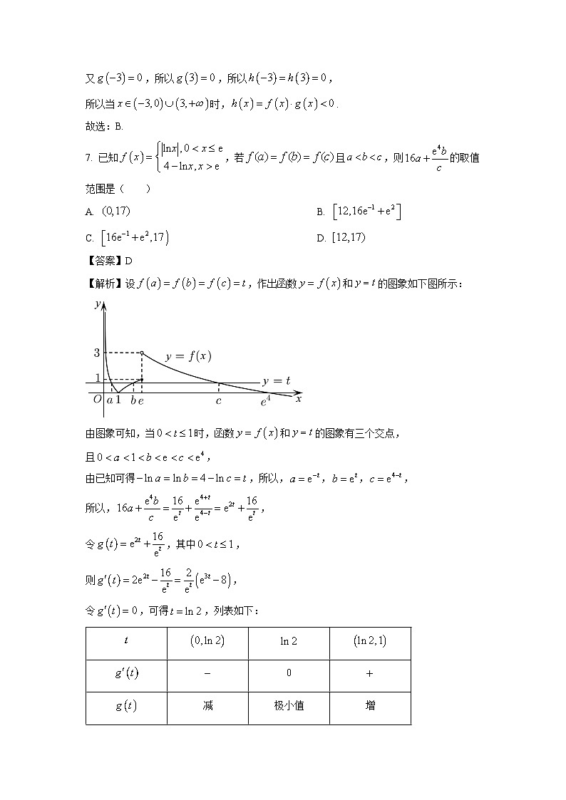 重庆市乌江新高考协作体2023-2024学年高二下学期期中考试数学试卷（解析版）03