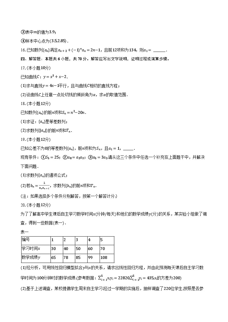 2023-2024学年河南省南阳市高二（下）期中数学试卷（含解析）03