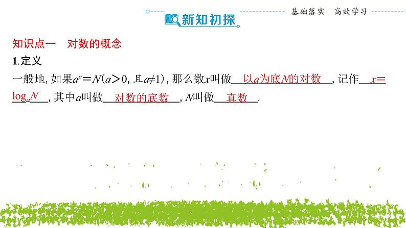 新人教A版 高中数学必修第一册 4.3.1 《对数的概念》课件04