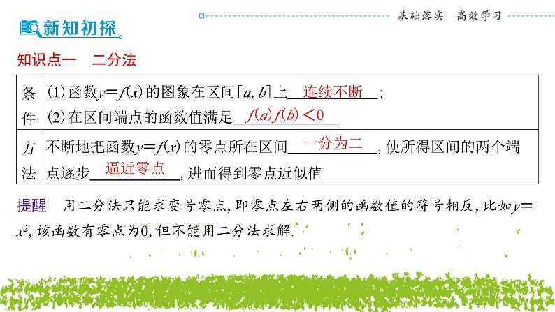 新人教A版 高中数学必修第一册 4.5.2 《用二分法求方程的近似解》课件04