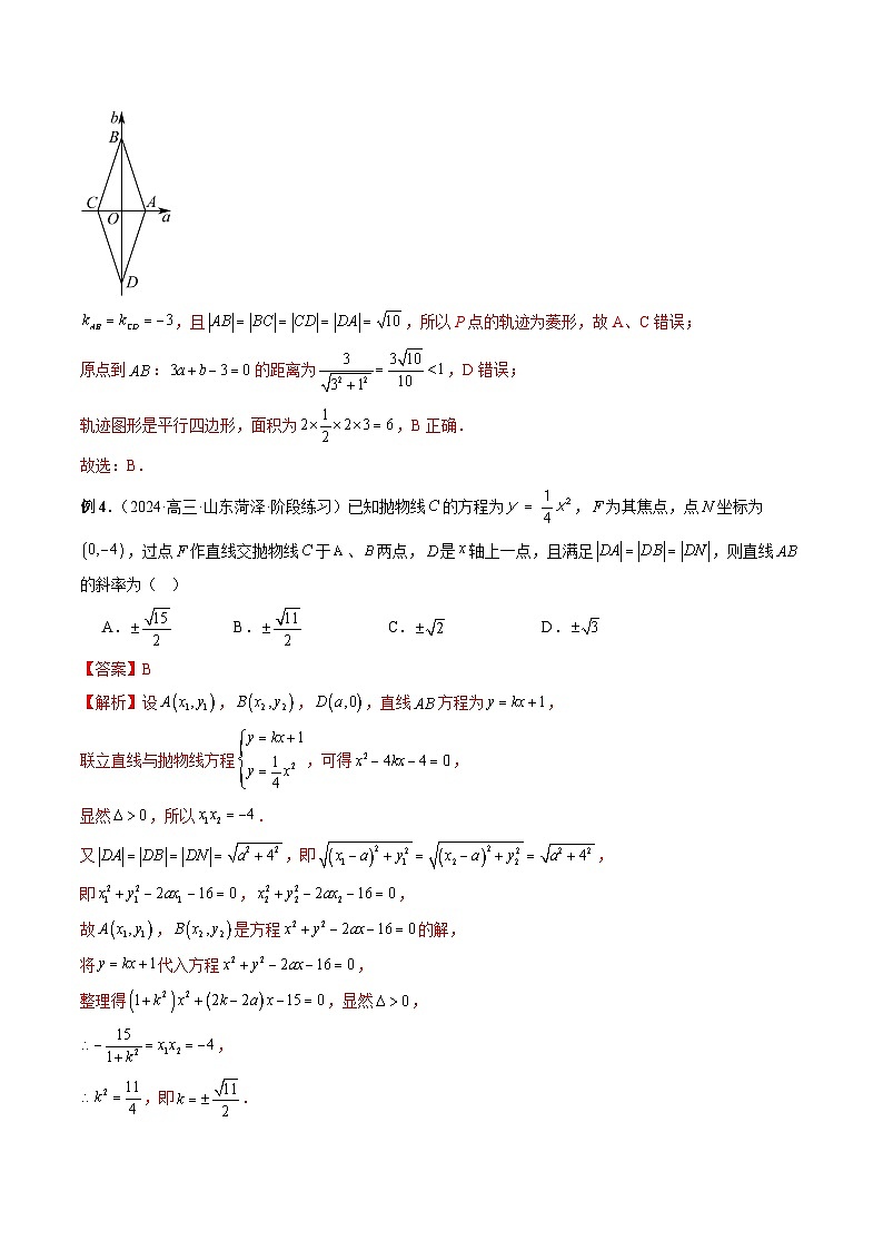微专题17 圆锥曲线压轴小题 -2024年新高考数学二轮复习微专题提分突破140分03