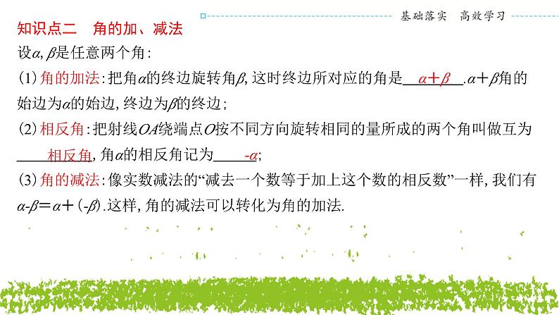 新人教A版 高中数学必修第一册 5.1.1《任意角》课件07