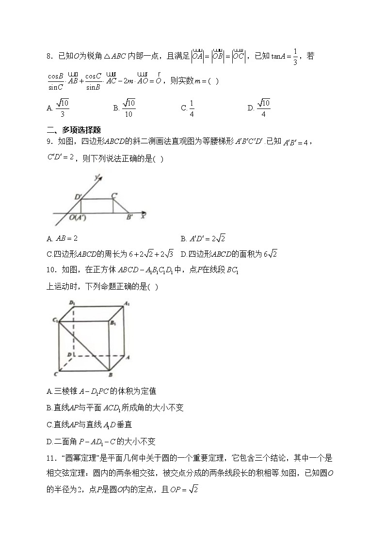 广西“贵百河”2023-2024学年高一下学期5月月考数学试卷(含答案)02