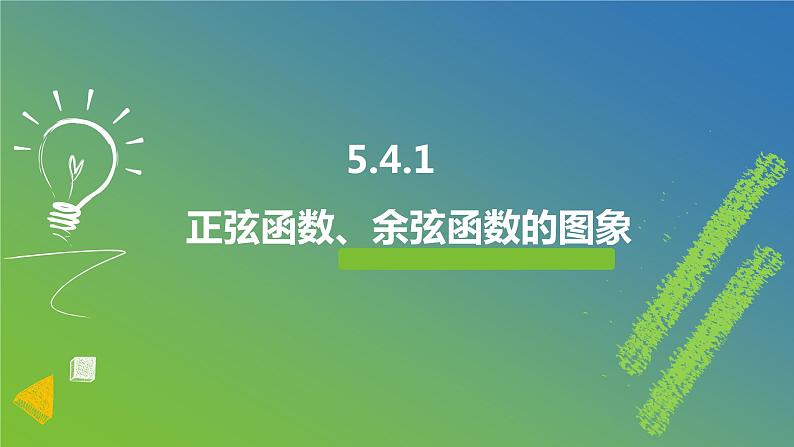 新人教A版 高中数学必修第一册 5.4.1《正弦函数、余弦函数的图象》课件01