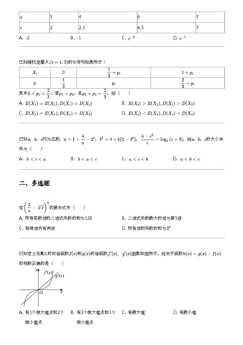 2023_2024学年吉林长春朝阳区长春吉大附中实验学校高二下学期期中数学试卷（5月）02