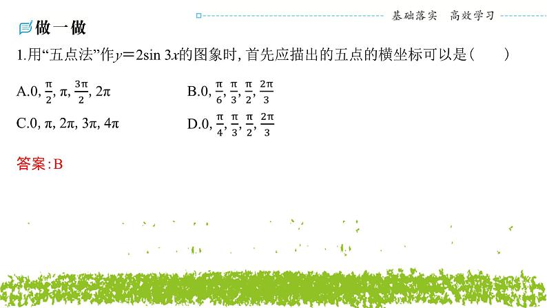 新人教A版 高中数学必修第一册 5.6.1《函数y＝Asin(ωx＋φ)的图象及变换》课件06