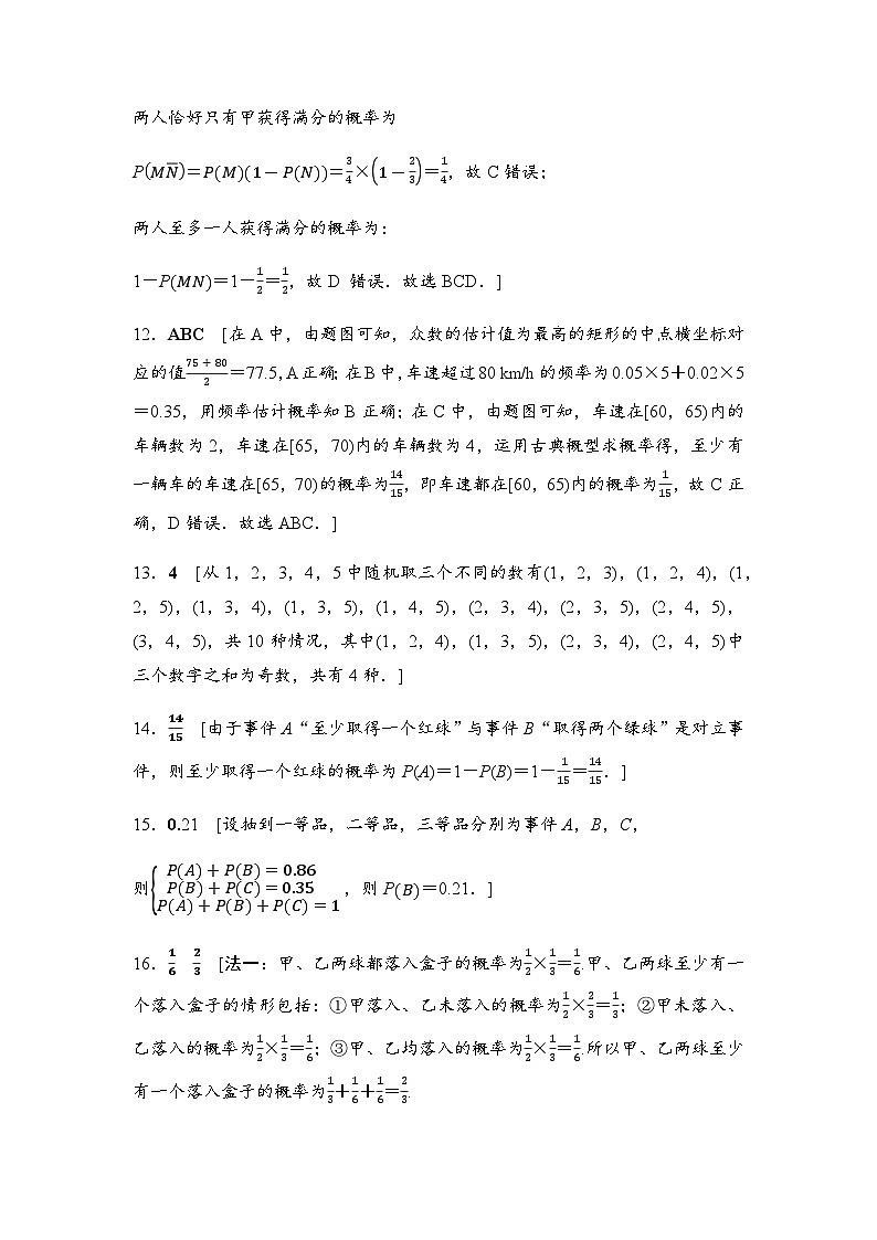 人教A版高中数学必修第二册章末综合测试5答案03