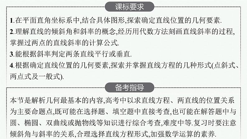 2025届高三数学一轮复习课件8.1直线的倾斜角与斜率、直线的方程（人教版新高考新教材）第2页