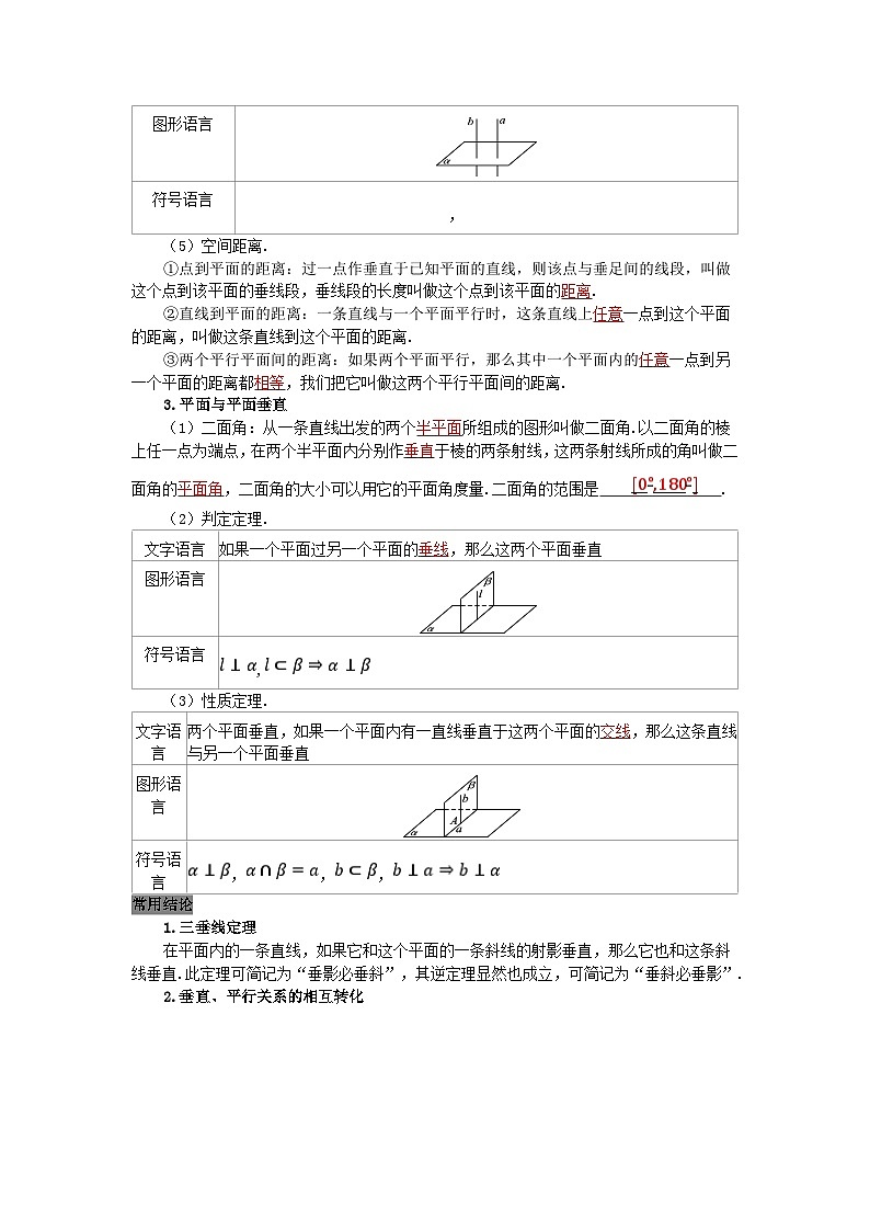 2025高考数学一轮知识必备练习第七章立体几何7.4空间直线平面的垂直02