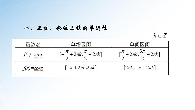 5.4.2 第2课时 正弦函数、余弦函数的性质-单调性和最值-高一数学新教材配套课件（人教A版必修第一册）07