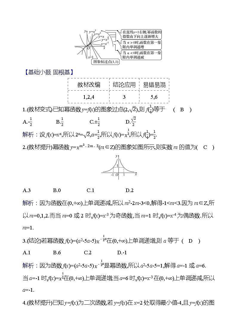 高考数学复习第三章　第三节　二次函数与幂函数（导学案）第3页