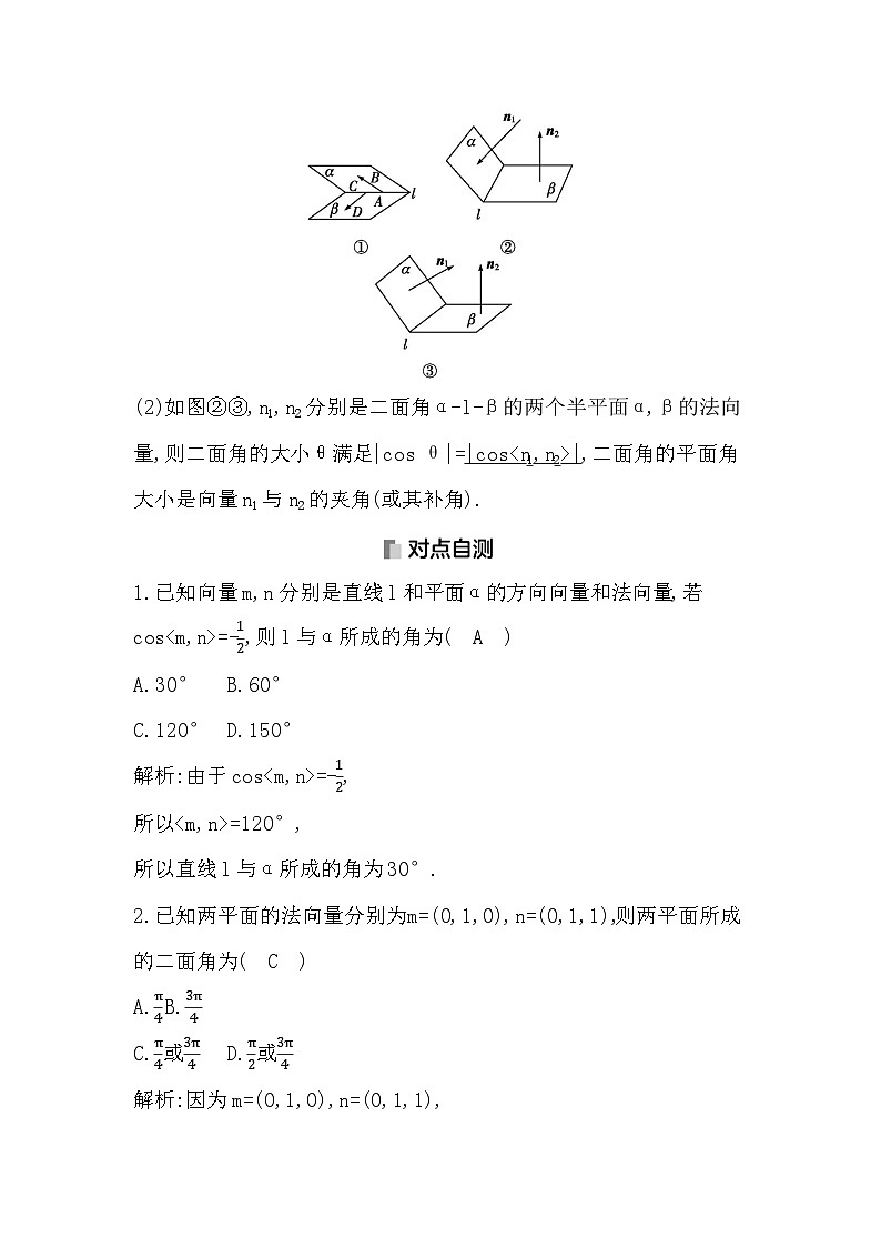 高考数学第一轮复习复习第6节　利用空间向量求空间角（讲义）02