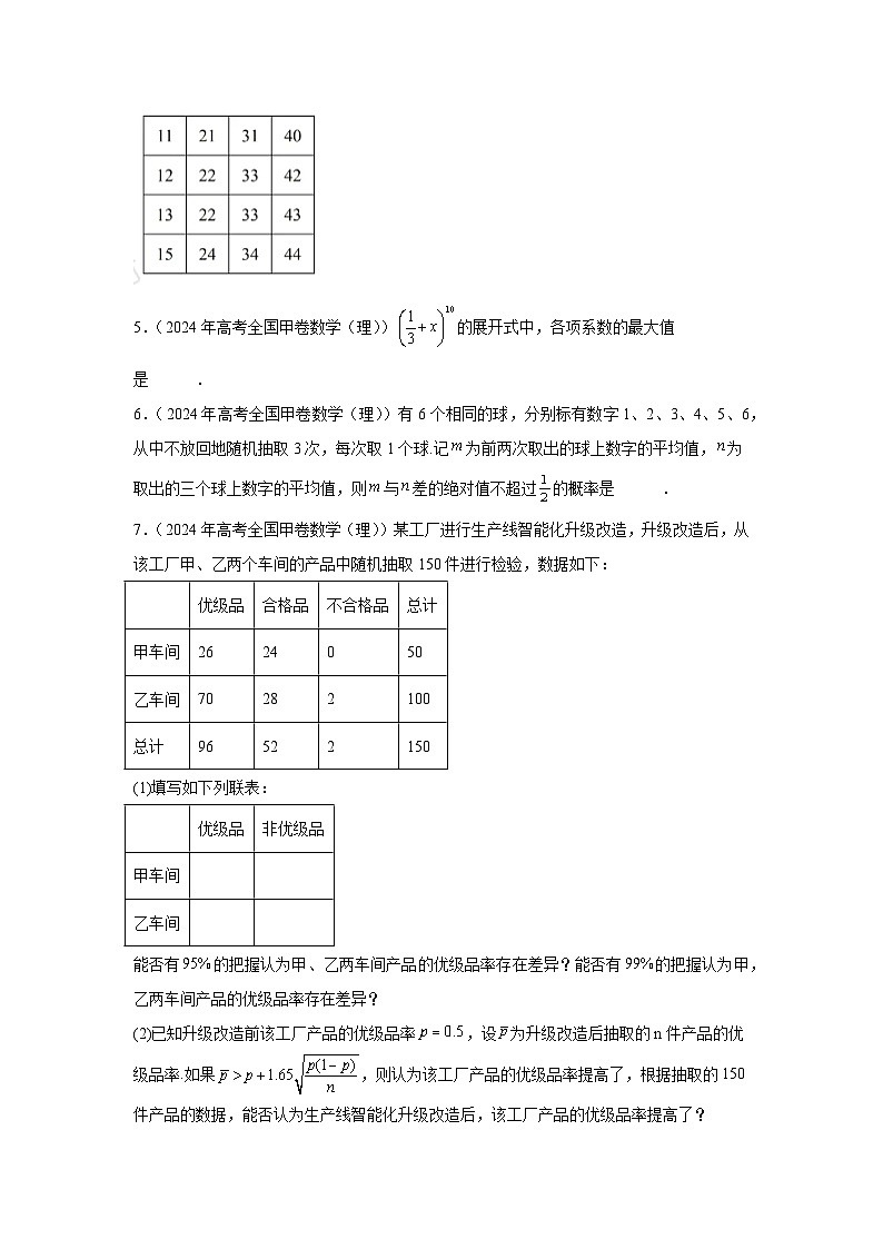 2024全国卷高考数学真题分类汇编学生及教师版——概率统计第2页