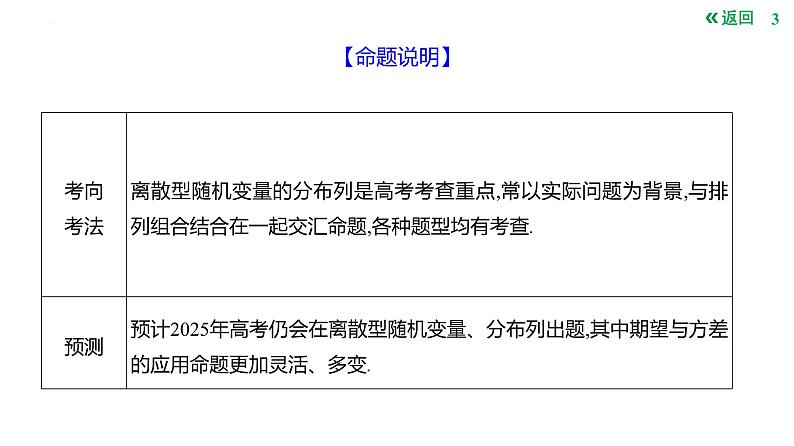 离散型随机变量及其分布列、均值与方差课件-2025届高三数学一轮复习03