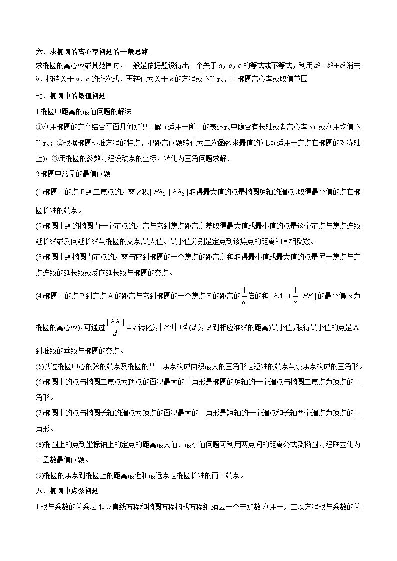 新人教版高二暑期数学衔接第14讲椭圆讲义(学生版+解析)第3页