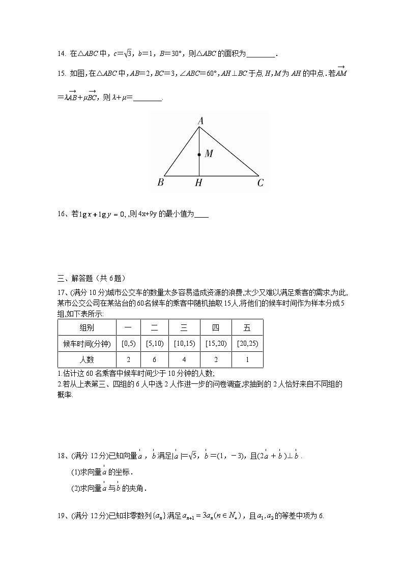 河北省唐山市2019-2020学年高一下学期期末考试数学试题03