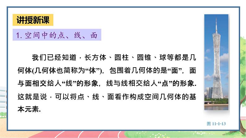 高中数学RJB必修第四册 11.1.2  构成空间几何体的基本元素 PPT课件04