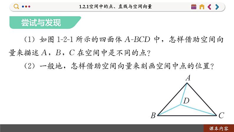 高中RJB数学选择性必修第一册 1.2.1空间中的点、直线与空间向量 PPT课件04