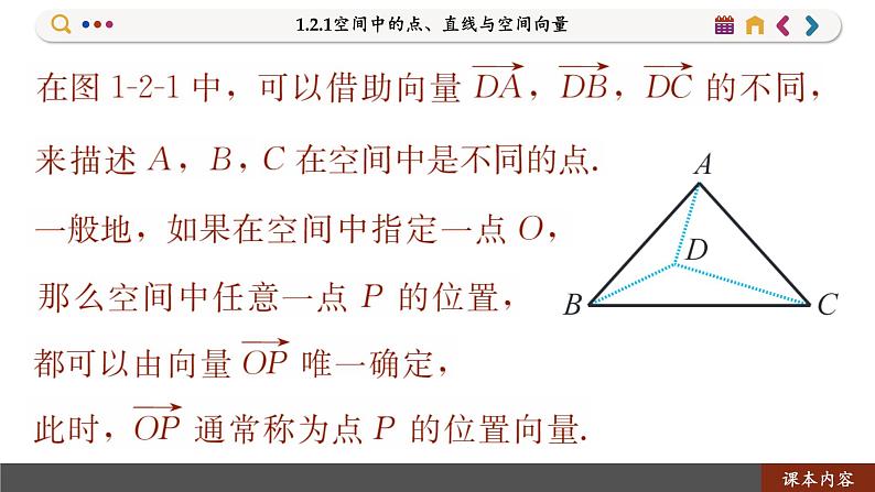 高中RJB数学选择性必修第一册 1.2.1空间中的点、直线与空间向量 PPT课件05