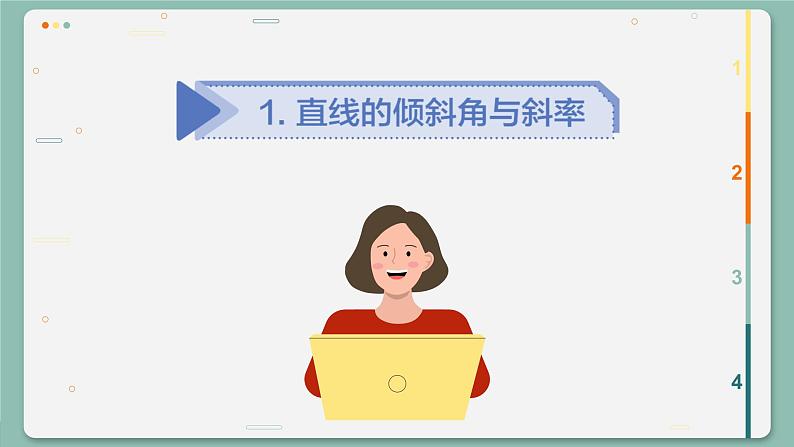 高中RJB数学选择性必修第一册 2.2.1直线的倾斜角 与斜率 PPT课件第2页