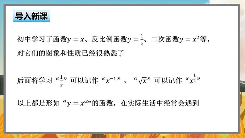 高中BSD数学必修第一册 2.4.2 简单幂函数的图象和性质 PPT课件02