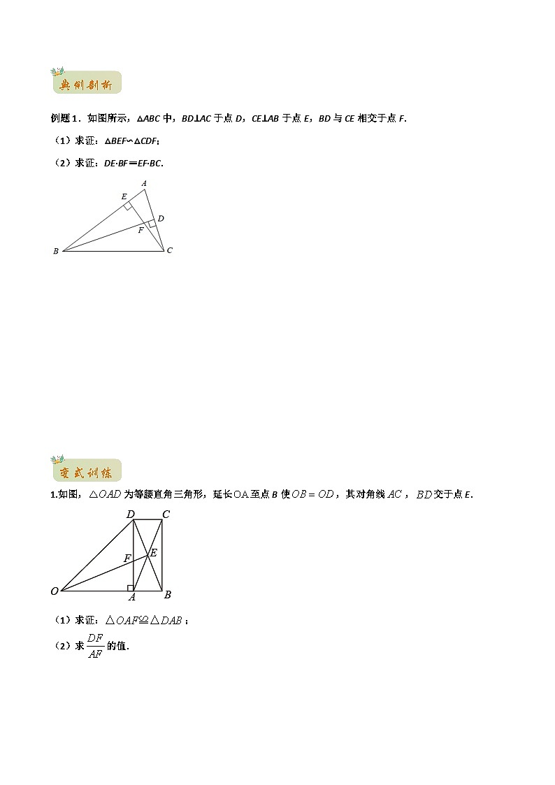 苏教版初升高一初数学预习专题09相似形-初升高数学无忧衔接(学生版+解析)03