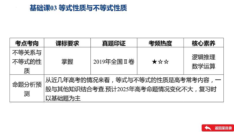 基础课03 等式性质与不等式性质课件——-2025届高三数学一轮复习第2页