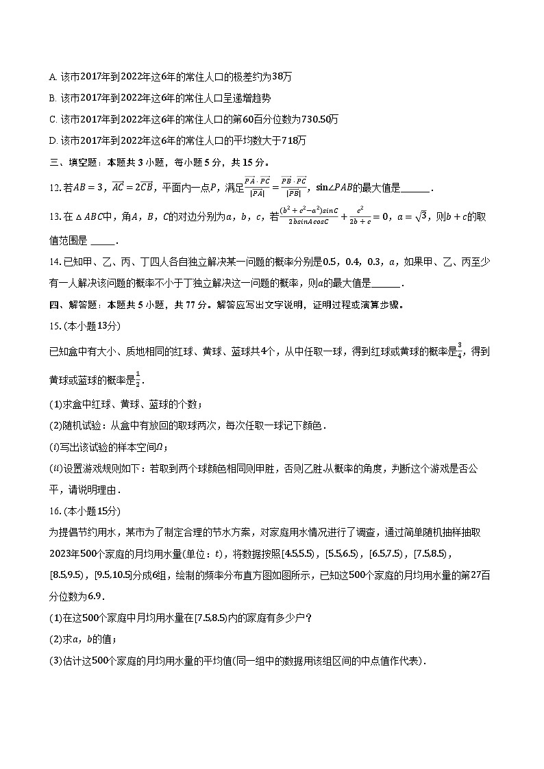 2023-2024学年贵州省贵阳市南明区部分学校高一（下）联考数学试卷（6月份）（含解析）第3页