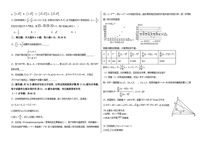 四川省眉山市仁寿县第一中学北校区2024届高三下学期模拟预测数学（文）试题（Word版附解析）02
