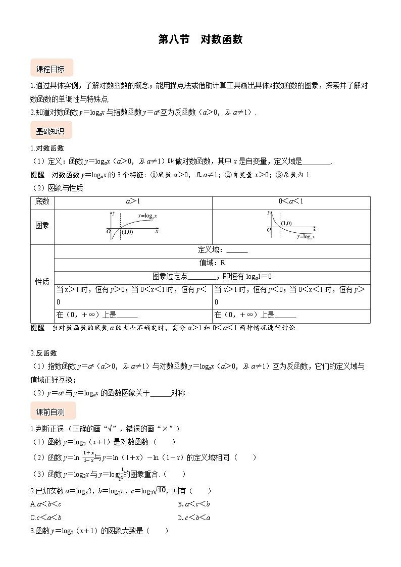第八节　对数函数第1页