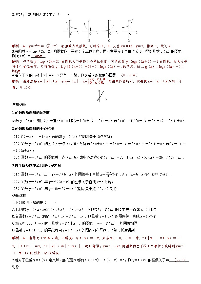 2025届新高考数学考点全复习讲义2.9函数的图象02