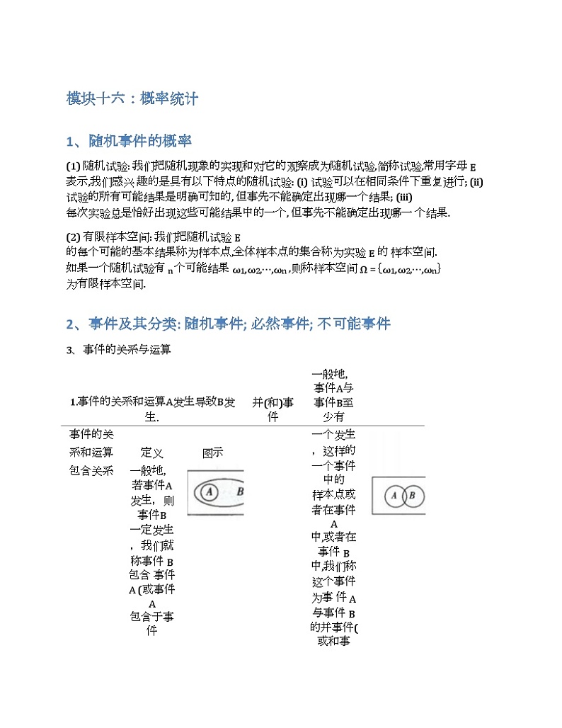2024新高考数学基础知识梳理与课本优秀题目巩固-模块17-概率统计-2025新高考数学专题第1页