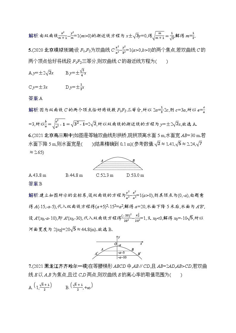 北师大版高考第一轮理科数学(适用于老高考旧教材)课时规范练50　双曲线第2页