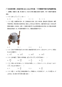 广东省深圳第二实验学校2023-2024学年高一下学期期中数学试卷