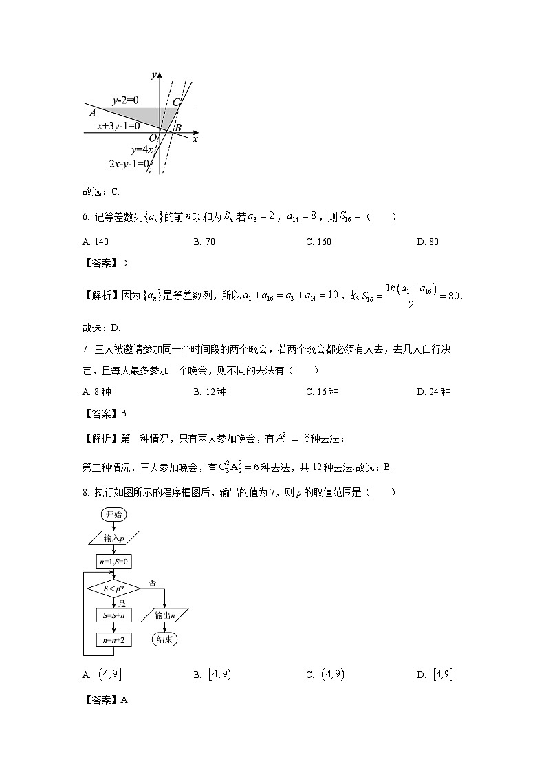 [数学]四川省南充市西充县部分校2024届高三高考模拟联考试题（理）（解析版）03