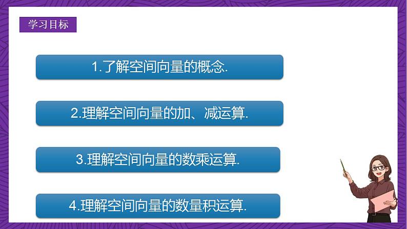 人教B版高中数学选择性必修第一册1.1.1《空间向量及其运算》（同步课件）第2页