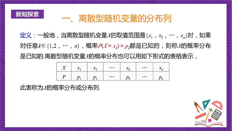 人教B版高中数学选择性必修第二册4.2.2《离散型随机变量的分布列》（同步课件）第4页