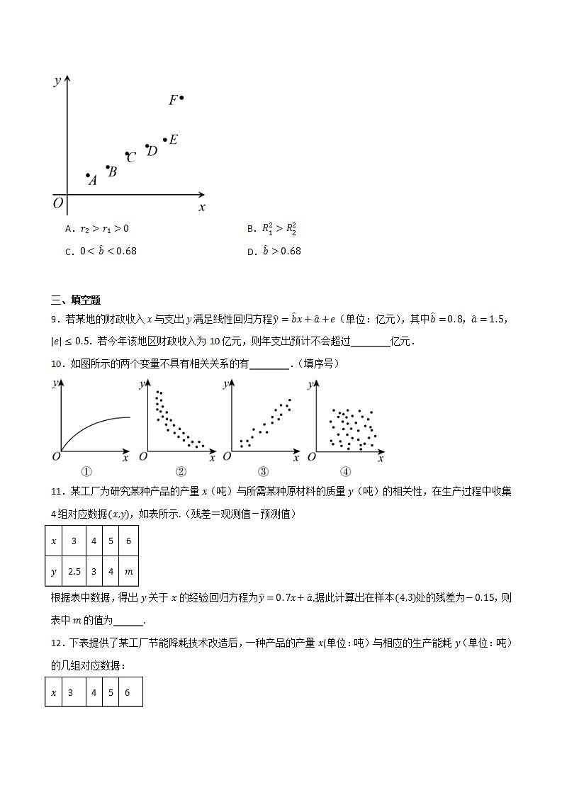 人教B版高中数学选择性必修第二册4.3.1《一元线性回归模型》课件+分层练习03