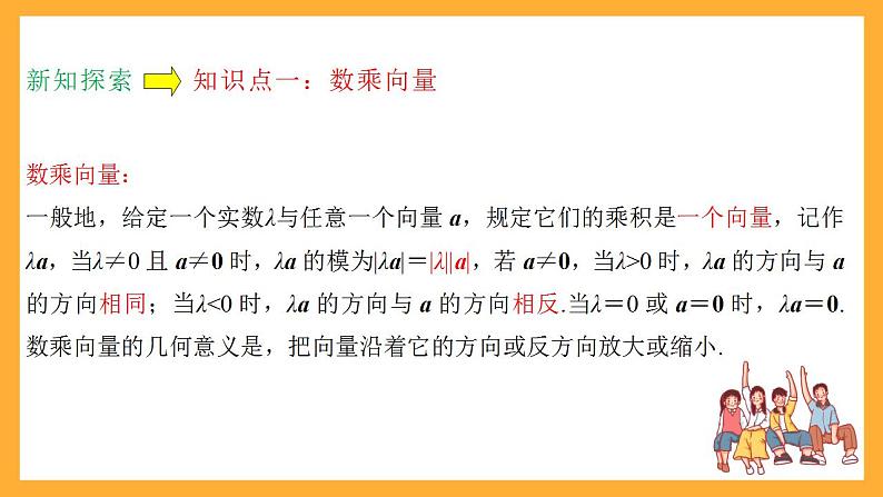 人教B版数学必修第二册6.1.4《数乘向量》（教学课件）第7页