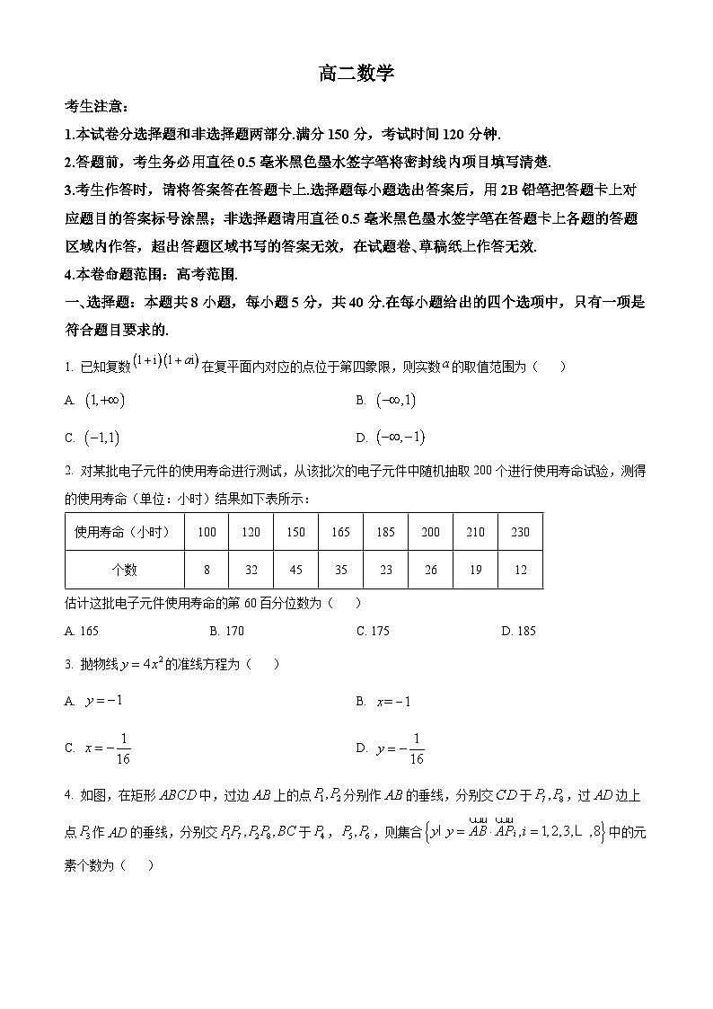 2024江西省多校联考高二下学期6月摸底考试数学含解析01