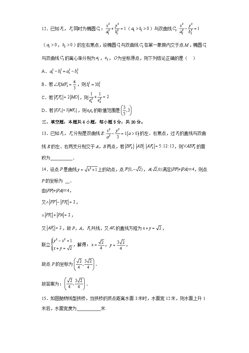 第三章 圆锥曲线的方程 单元综合测试卷（原卷版）第3页