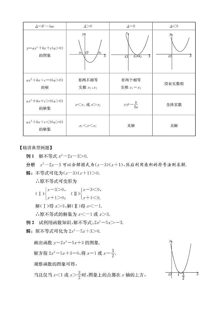 第9讲 一元二次不等式第2页