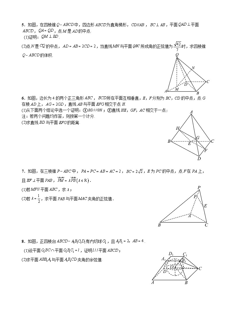 综合备战2025年高考数学-立体几何专题复习（新高考通用）02