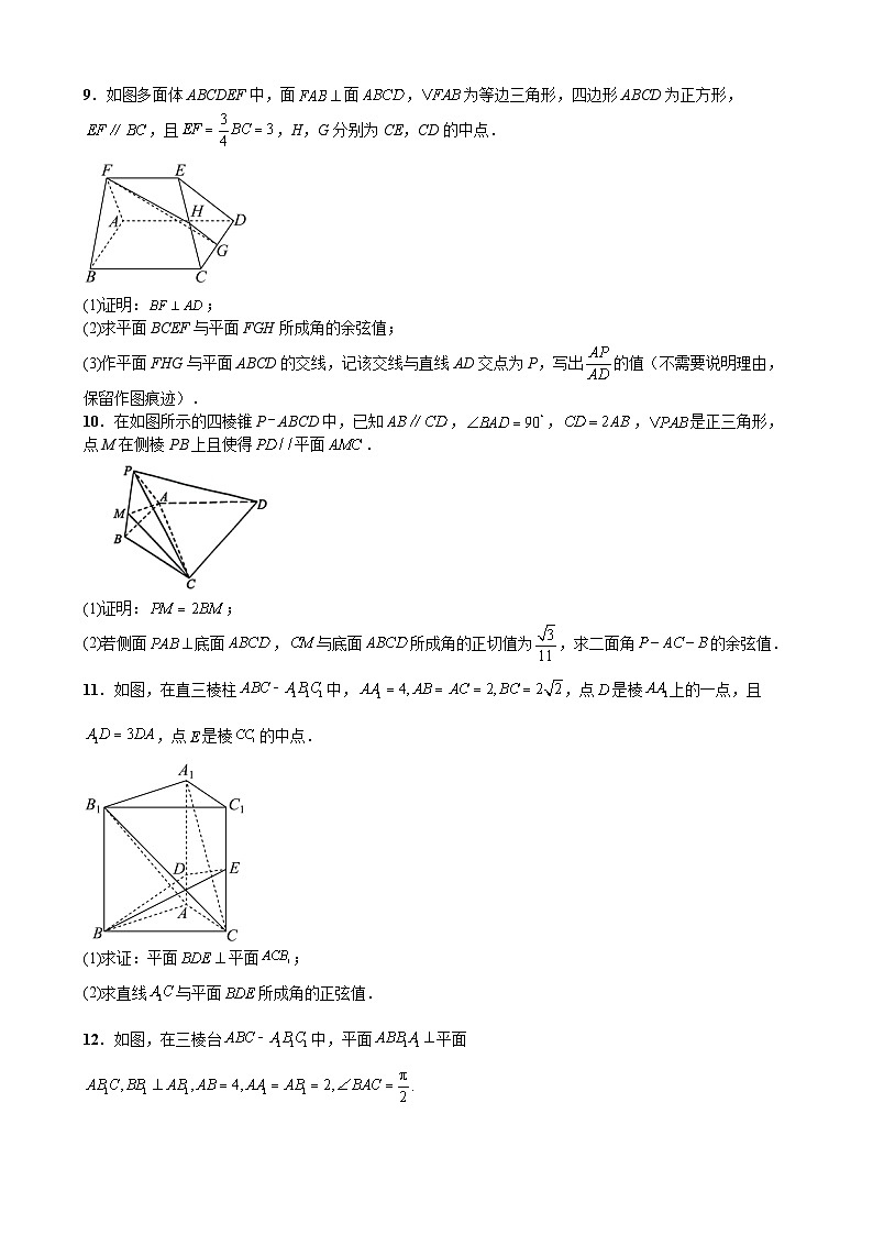 综合备战2025年高考数学-立体几何专题复习（新高考通用）03